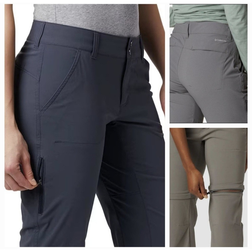 Columbia Womens Gray Omni-Shield Saturday Trail ll Hiking Pants Size 6 Long EUC